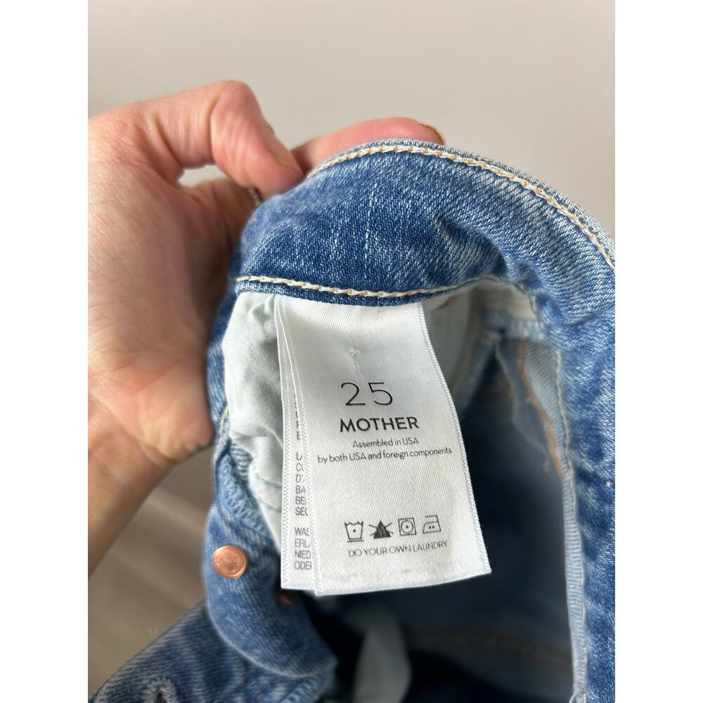 MOTHER Light Blue Straight Leg Jeans - Picture 9 of 11